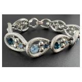 Vintage 1950s Coro Blue Rhinestone Bracelet