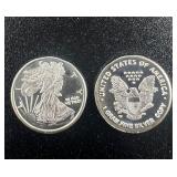 1 Gram .999 Walking Liberty Silver Eagle Coin