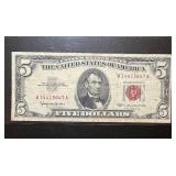 1963 Five Dollar Red Seal Note