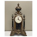 Antique Resin Mantle Quartz Clock (13x7)