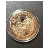 Bronze Proof Medal Importation of Slaves Prohibite