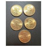 Lot, (5) 2000 Sacagawea Dollar Coins