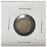 1909 Silver Barber Dime