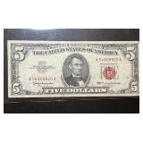 1963 Five Dollar Red Seal Note