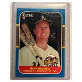 Miark McGwire 1987 Donruss Highlights rookie card