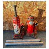 Lot(2) Bottle Neck Jacks w/Poles