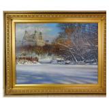 Bruch Braithwaite Central Park NYC Oil Painting