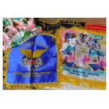 10 WWII Era Sweetheart Scarf & Pillow Shams Navy