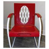 1940's Diamond Back Metal Patio Lawn Chair