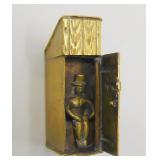 Teddy Roosevelt in the Outhouse Match Safe Vesta