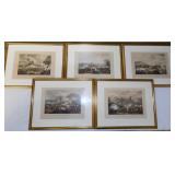 1815 Battle Scene Aquatint Engravings Sutherland