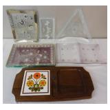 Mid Century Trays Dorothy Thorpe, MCM etc.