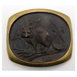 1979 Steven Knight Racoon Sculpture Bronze Buckle