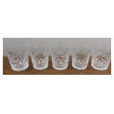 6 Waterford Crystal  Double Old Fashion Glasses