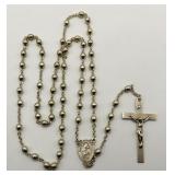 vtg Sterling Silver Beaded Hallmarked Rosary