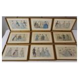 Graham's Magazine 19th c Framed Fashion Plates