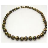 Vintage Chinese Cloisonne Enamel Beaded Necklace