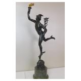 Hermes The Flying Mercury Bronze Statue 26.5'