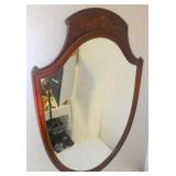 Large 1930's Mahogany Federal Shield Mirror