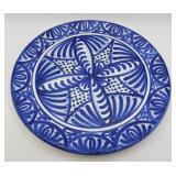 Large Handpainted Cobalt Blue Wall Plate