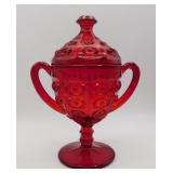 Viking Glass Yesteryear Bulls Eye Sugar Candy Dish