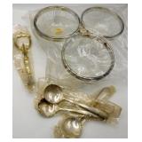 Leonard Italy Silver Plate Condiment Relish Caddy