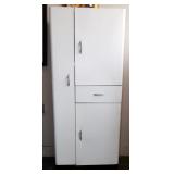 Vintage White Metal Utility Cabinet
