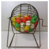 vtg Bingo Cage Tumbler & Balls