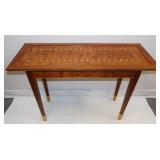 Signed Figural Inlay Marquetry Console Table 2003