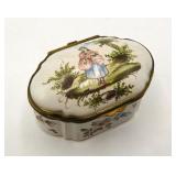 Veuve Perin Style French Faience Georgian Box