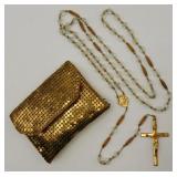 12k Gold Filled Crystal Rosary & Mesh Case