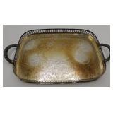 Friedman Reticulated Silver Plate Gallery Tray