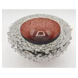 Murano Art Glass Dish signed Vermeil 97