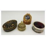 4 Jeweled Trinket Jewelry Boxes