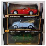 Maisto 1:18 Model Cars Corvette & VW Volkswagen
