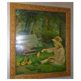 Antique John Dollman Chromolitho First Come 1888