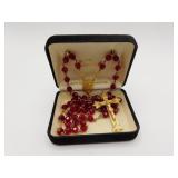 Creed Gold over Sterling Swarovski Crystals Rosary