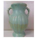 McCoy Matte Blue Melon Urn Vase 12'