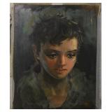 Federico Spoltore Shoeshine Boy Oil on Board 1944