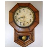 New Haven 8 Day Octagon Time Piece Clock