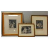1840's Graham's Magazine Lithographs Framed