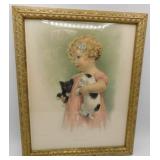 Bessie Pease Gutmann Lithograph Friendly Enemies