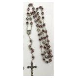 Sterling Silver & Pink Beads Rosary