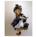 Kasma Fly Witch on Broomstick Doll COA & Tags