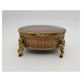 Mid Century Japanese Cherubs Ormolu Jewelry Casket