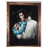Large Velvet Elvis Painting Aloha from Hawaii 39"