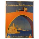 1930 Albert Fï¿½ss Hamburg American Line Cruise Sign