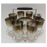 MCM Dorothy Thorpe Style Silver Fade Glass Set