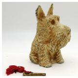 Cast Metal Scotty Scottish Terrier Dog Bank & Key