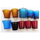 10 vtg Votive Candle Holders with Glow